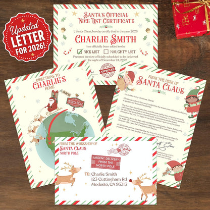 Deluxe Personalized Letter From Santa Set