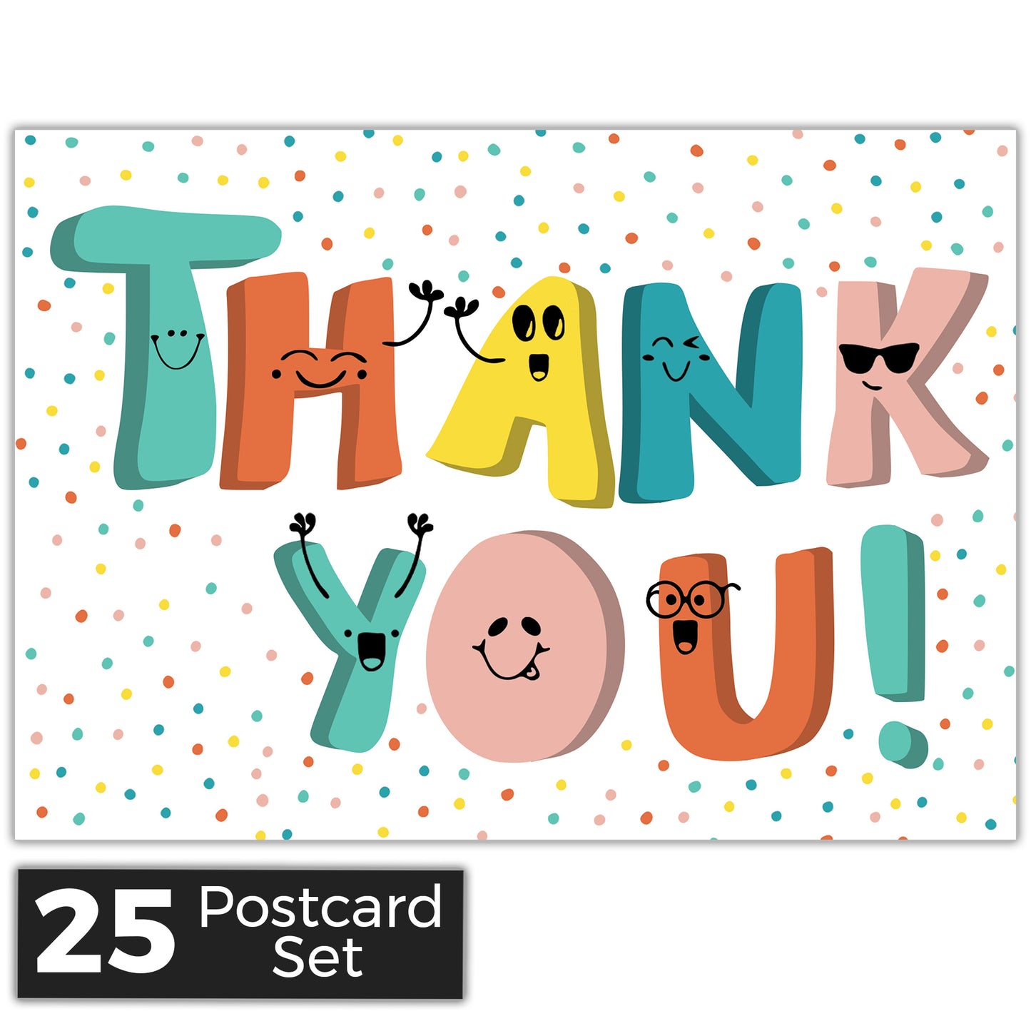 Doodle Me Happy Kids Thank You Postcards