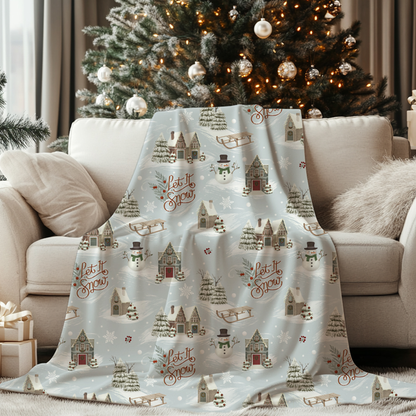 Let it Snow Cozy Christmas Blanket