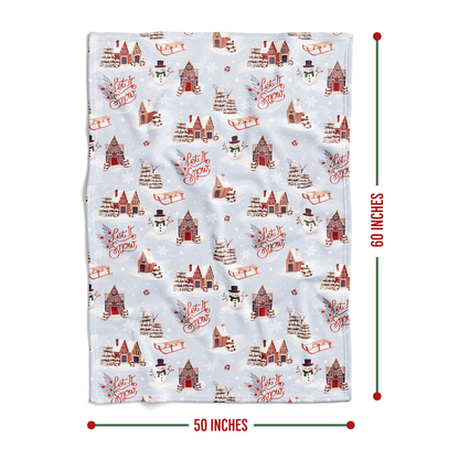 Let it Snow Cozy Christmas Blanket