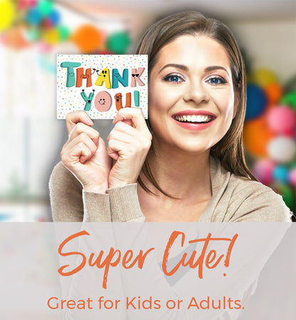 Doodle Me Happy Kids Thank You Cards With Envelopes