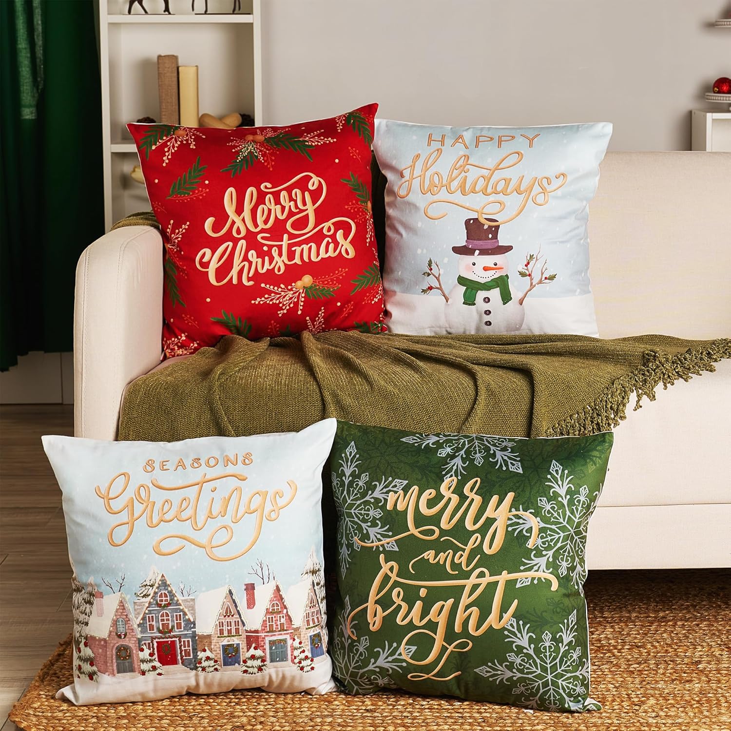 Winter Wonderland Christmas Pillow Covers Honeyplum Celebrates