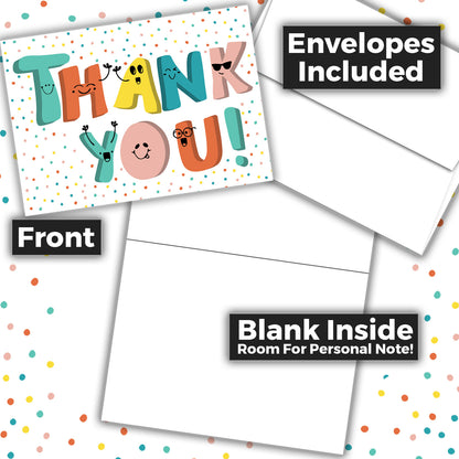 Doodle Me Happy Kids Thank You Cards With Envelopes