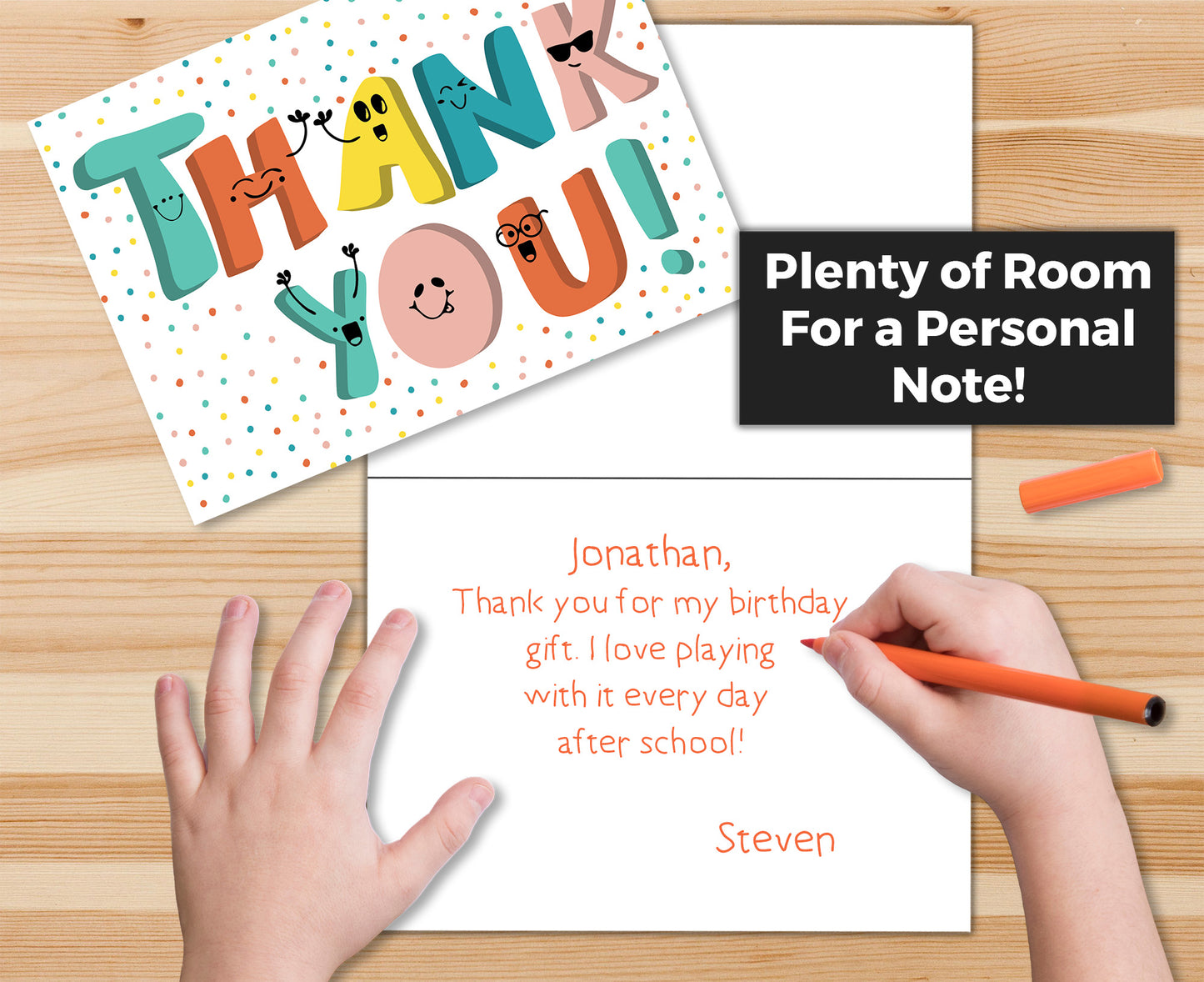 Doodle Me Happy Kids Thank You Cards With Envelopes