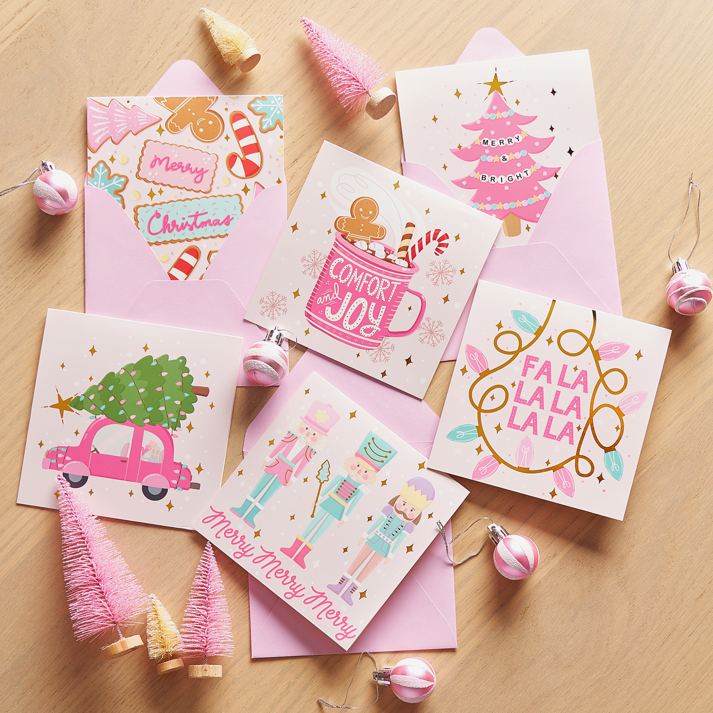 Perfectly Pink Christmas Cards